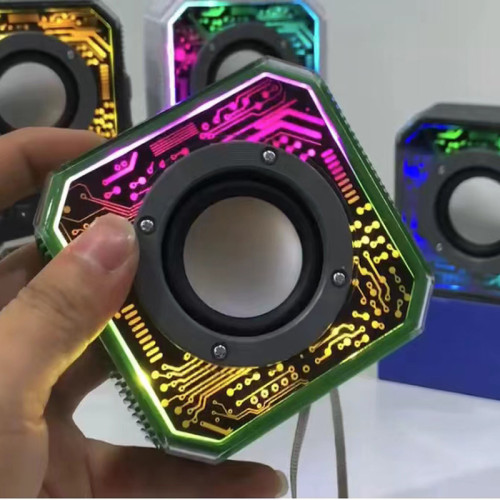 透明機甲藍牙音箱小鋼砲戶外可攜式家用高音質低音砲桌面迷你音響