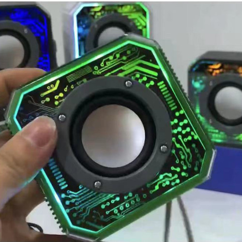 透明機甲藍牙音箱小鋼砲戶外可攜式家用高音質低音砲桌面迷你音響