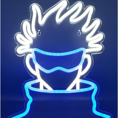潮玩IP霓虹燈usb供電卡通動漫悟空五條悟led燈牌臥室裝飾發光