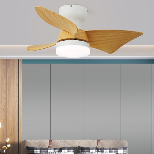 簡約3葉吊扇燈吸頂風扇燈客廳餐廳帶燈風扇吊燈家用復古燈具