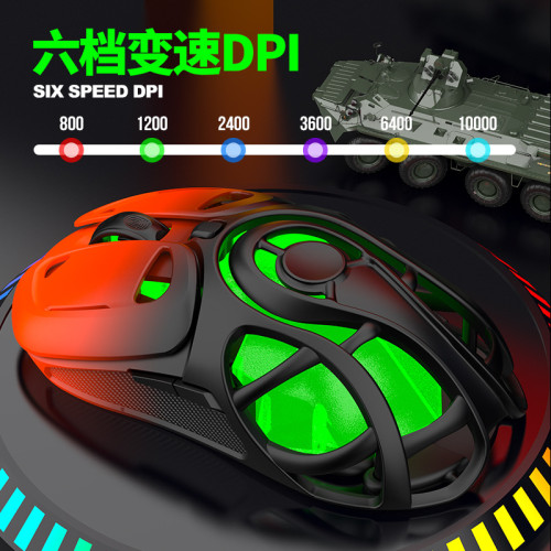蝰蛇X10螢火蟲三模無線藍牙滑鼠電競遊戯鏤空設計PAW3311時尚滑鼠