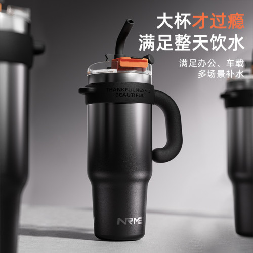 巨無霸保溫杯大容量2024新款大號316L水杯吸管杯保冷車用冰霸杯子