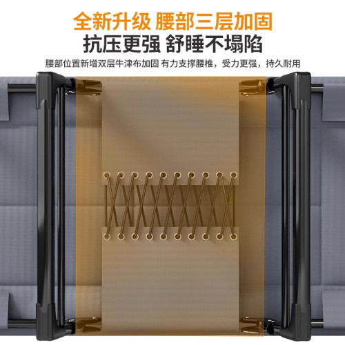 午休折曡床辦公室單人躺椅神器簡易可攜式醫院陪護行軍兩用午睡小床