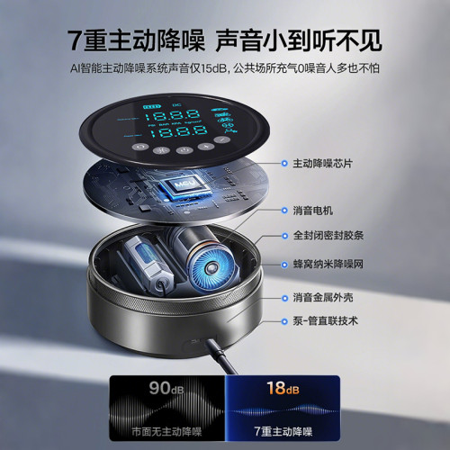 車用無線充氣泵可攜式汽車用打氣泵電動高壓大功率轎車輪胎打氣筒