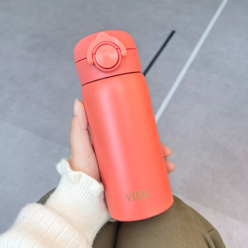 直身彈蓋保溫杯女簡約可攜式飲水杯高顔值年會活動開業伴手禮批