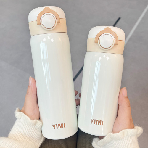 直身彈蓋保溫杯女簡約可攜式飲水杯高顔值年會活動開業伴手禮批