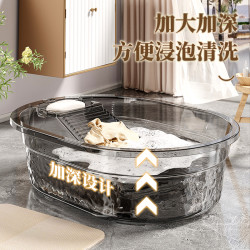 洗衣盆帶搓衣板一體家用多功能塑膠加厚大盆大號洗衣服搓板專用盆