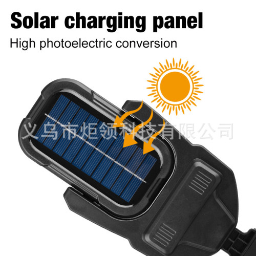 新款太陽能小路燈人體感應一體庭院燈燈Type-C充電可旋轉壁燈