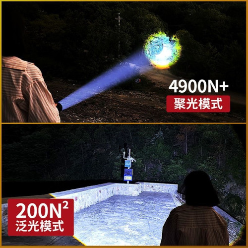 爆款led強光手電筒戶外遠射USB充電伸縮調焦家用應急手電筒