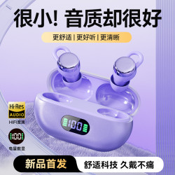 2025新款無線藍牙耳機夾耳式運動降噪電量顯示超長續航高音質