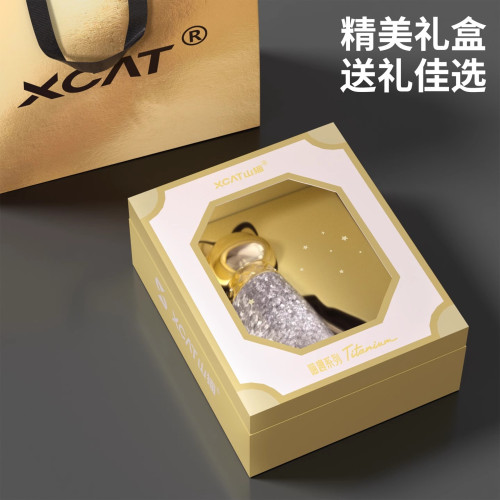 XCAT山貓2025新款鈦杯純鈦保溫杯女士高顔值水杯小巧可攜式吸管杯子