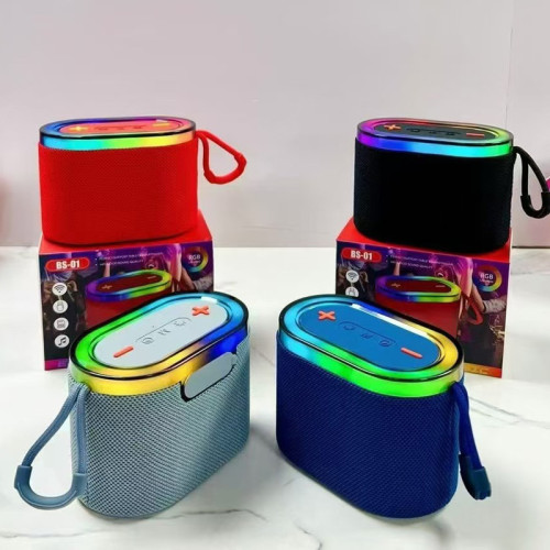 新款藍牙音箱重低音砲戶外大音量高音質家用帶氛圍燈桌面迷你音響