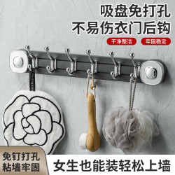 門後掛鉤免打孔掛衣架包包鑰匙收納壁掛式掛勾廚房掛門置物架排鉤