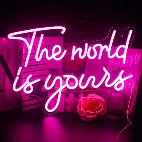 tiktokThe world is yours霓虹燈可調光世界是你的燈牌