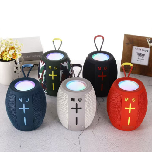 新款藍牙音箱高音質小型迷你重低音砲戶外大功率家用彩燈桌面音響