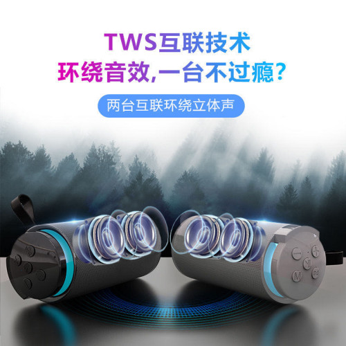 GT112藍牙音箱重低音砲戶外大音量雙喇叭家用高音質桌面迷你音響