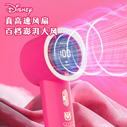 正版授權迪土尼高速199檔手持小風扇usb充電迷你可攜式渦輪無葉