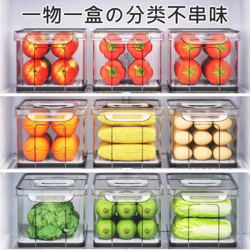 冰箱收納盒食品級雞蛋保鮮盒廚房蔬菜水果專用瀝水分裝儲物整理盒