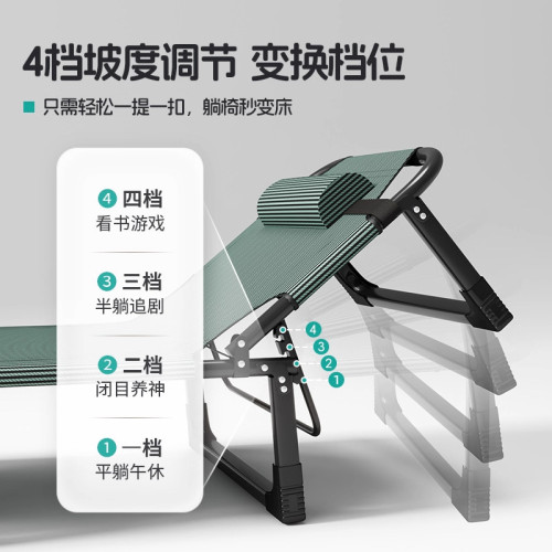 折曡床單人床躺椅午休床簡易可攜式家用辦公室午睡床醫院陪護行軍床