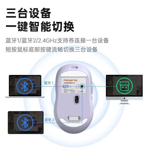 Founder方正大紅點有線無線滑鼠筆電台機家用商務可攜式USB滑鼠