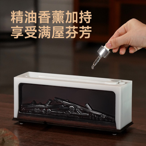 新款桌面炫酷防真壁爐火焰香薰機家用氛圍感超音波篝火加溼器