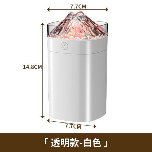 2025新款仿真火山加溼器裂紋香薰機家用可攜式七彩氛圍燈桌面使用