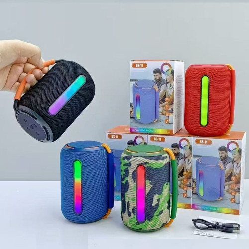BS11新款藍牙音箱戶外插卡可攜式小型迷你家用高音質桌面低音砲音響