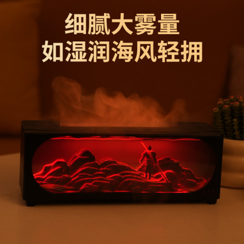 2025新品壁爐仿真火焰香薰機藍牙音箱家用臥室桌面大霧加溼器禮品
