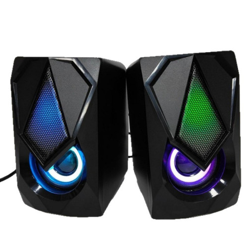 龍衛士N-19音箱RGB炫燈桌面桌上型家用電腦筆電多媒體有線低音砲