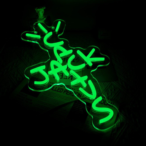 仙人掌傑克霓虹燈Jack Neon字母發光燈牌酒吧說唱裝飾紋身店裝飾