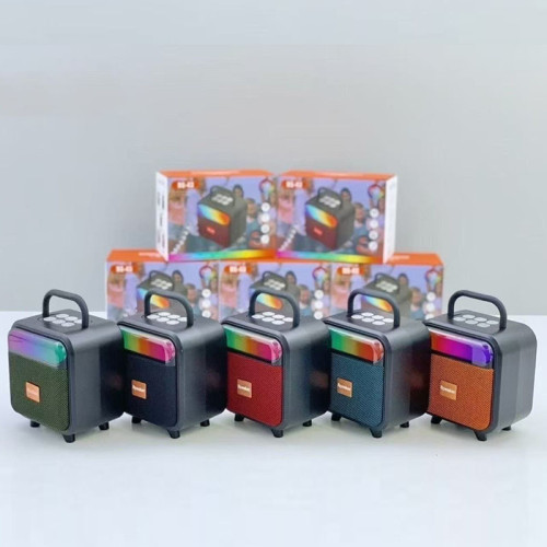 新款BS-43藍牙音箱氛圍燈戶外可攜式迷你家用桌面低音砲音響