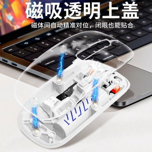 適用華爲小米無線藍牙雙模5.0靜音2.4g充電滑鼠1