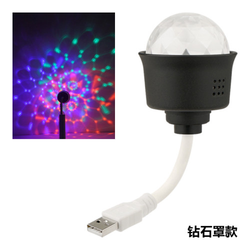 LEDUSB小夜燈音樂節奏氛圍燈聲控閃爍節日喜慶聖誕裝飾迷你氛圍燈