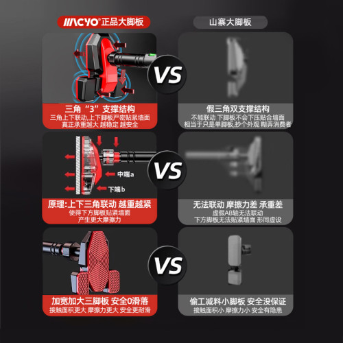 致佳新款三腳板門上單杠家用室內兒童/成人免打孔牆體引體向上器