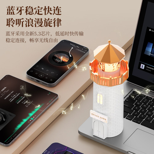 創意新款燈塔氛圍燈塔小夜燈臥室氛圍燈桌面浪漫擺件生日禮物