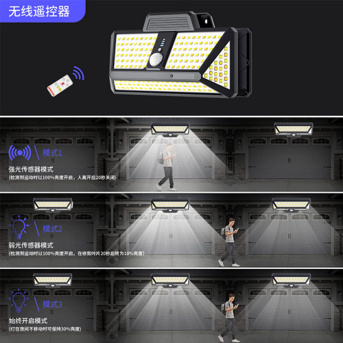 ♤太陽能夾子燈戶外庭院燈室外圍牆壁燈人體感應高亮照明露營