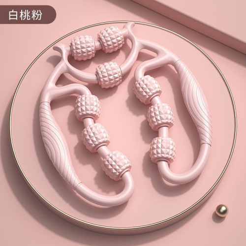專用可彎曲狼牙按摩棒兒童按摩棒腿部滾軸瑜珈訓練器滾輪美體器具