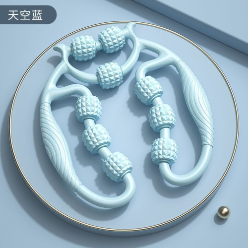 專用可彎曲狼牙按摩棒兒童按摩棒腿部滾軸瑜珈訓練器滾輪美體器具