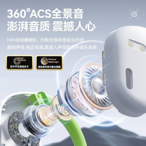 2025爆款可骨傳導藍牙耳機耳掛式長續航運動跑步降噪天籟之聲