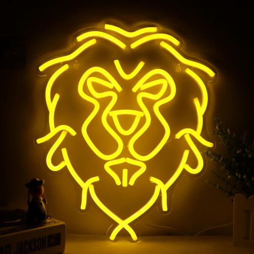 魔獸部落標志霓虹燈牌亞克力LED燈USB供電聯盟發光標志電競房裝飾