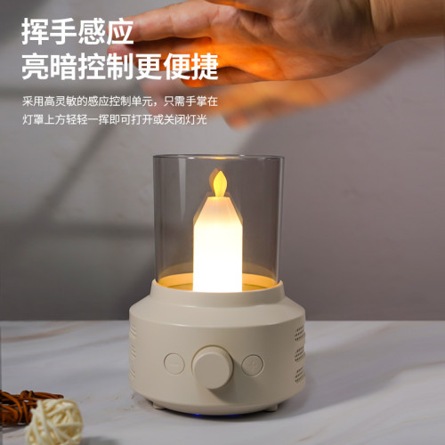 25新款手勢感應煤油燈藍牙音箱氛圍小夜燈創意高顔值戶外無線音響