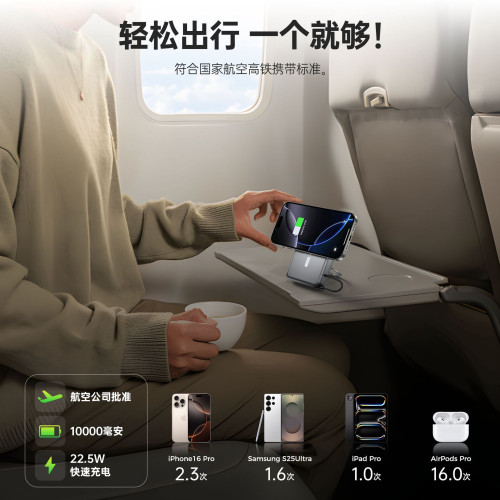 磁吸充電寶超薄小巧可攜式適用iphone無線快充蘋果超大容量行動電源