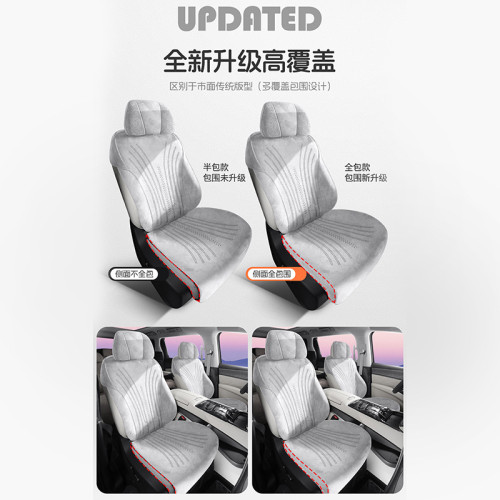 適用於騰勢D9專用汽車坐墊翻毛皮全包座椅套拉姆斯四季通用座套