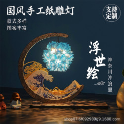 diy紙雕燈文創小夜燈中式手工創意生日禮物擺件女生