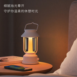 復古馬燈床頭燈書房台燈輕奢手提燈臥室氛圍小夜燈鐵藝露營燈