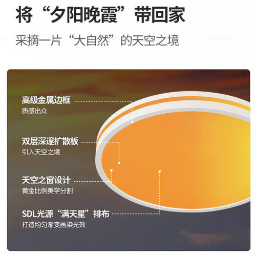 2025新款天境燈吸頂燈溫馨浪漫房間臥室圓形簡約現代客廳燈LED吸