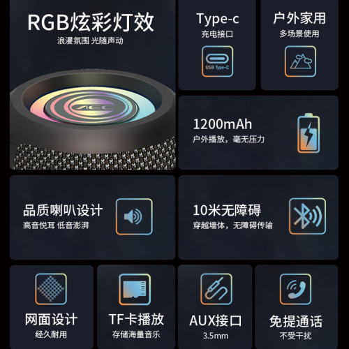 藍牙音箱3級防水家用戶外無線藍牙插卡新款可攜式小音箱