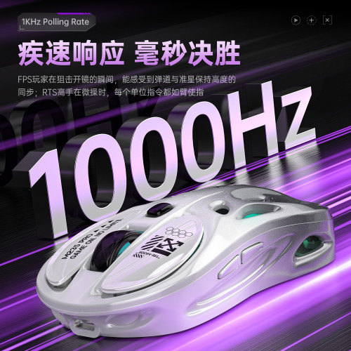 無線三模滑鼠有線藍牙破繭鏤空輕量化電競遊戯電腦RGB炫彩宏編程