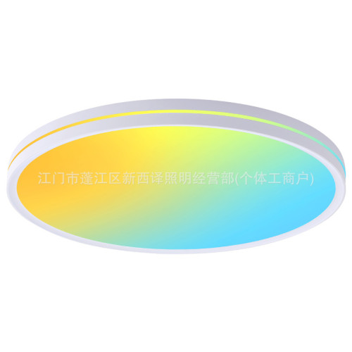 天境燈晴空燈rgb吸頂燈臥室淡彩色全光譜圓形新款天空天際吸