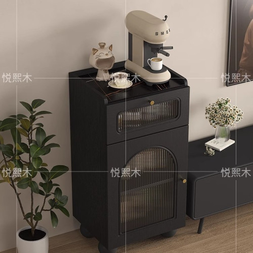 奶油風餐邊櫃客廳靠牆一體儲物家用收納櫃茶水櫃置物櫃廚房儲物櫃